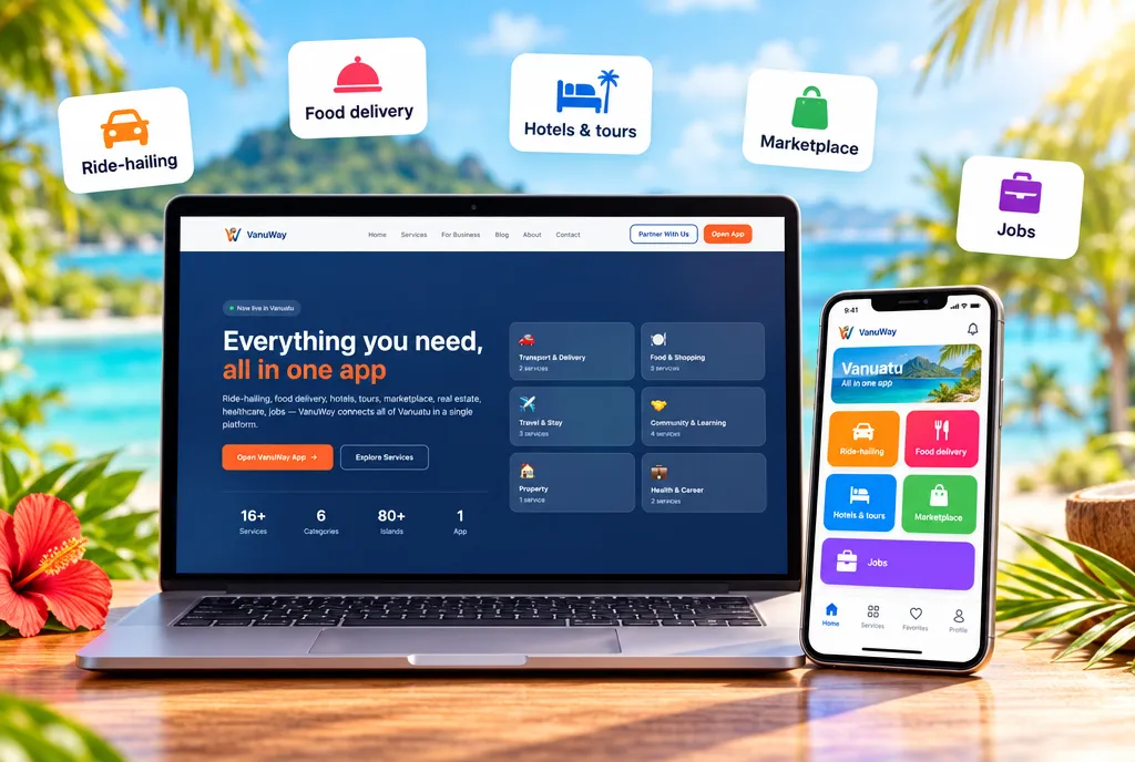 VanuWay: Super app — Ride-hailing & delivery, Food & shopping, Hotels & tours